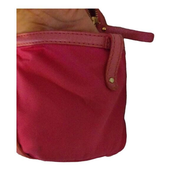 Kate Spade Pink/Fuchsia Purse Handbag Double Strap Short Drop Faux Leather Trim - Picture 5 of 16